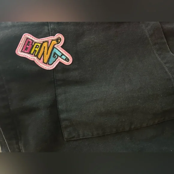 Jade by Jane Black Patch Button Up Romper Jumpsuit - NWT - Picture 10 of 11